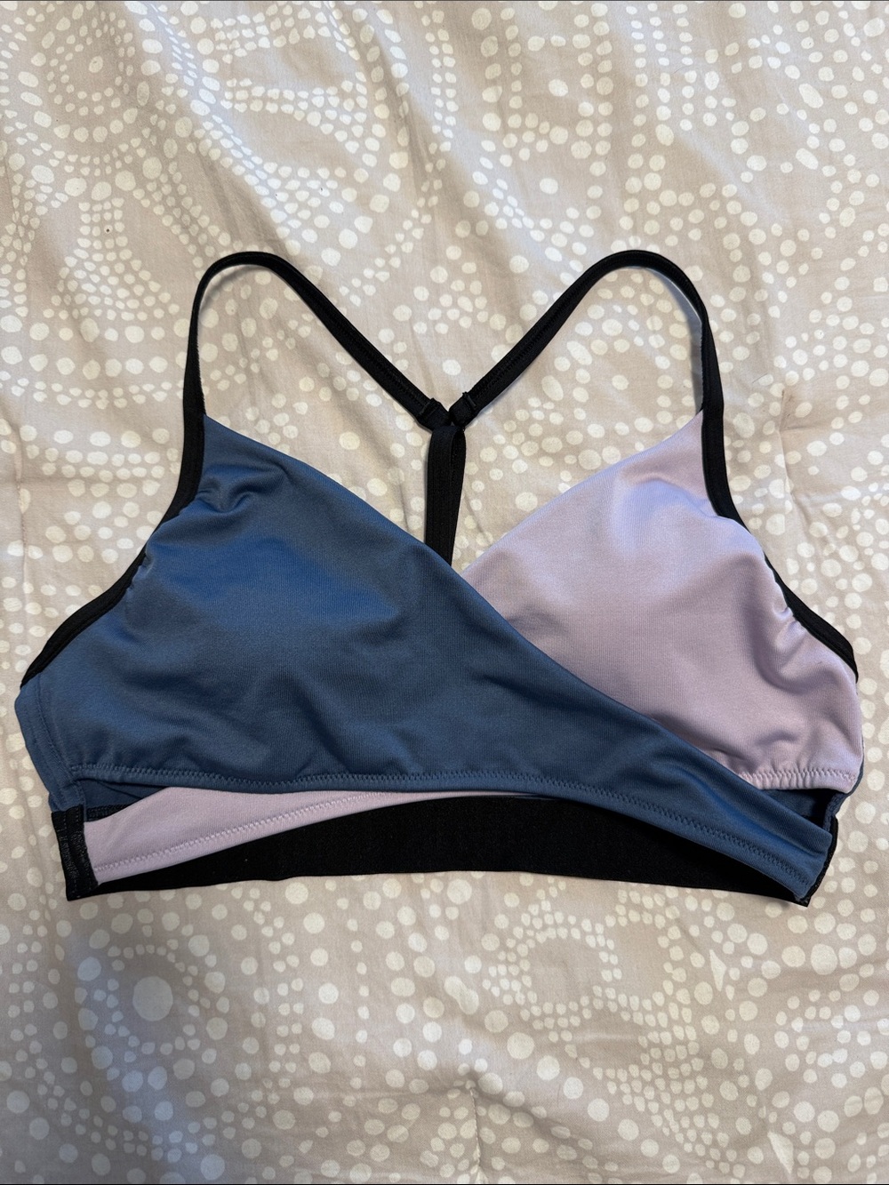 PINK Victoria's Secret Two-Tone Racerback Bralette - Blue & Lavender